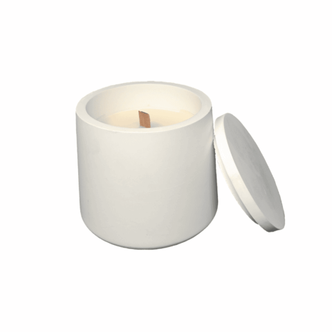 K21B – Scented soy wax candle in plaster container, various options (Copy)