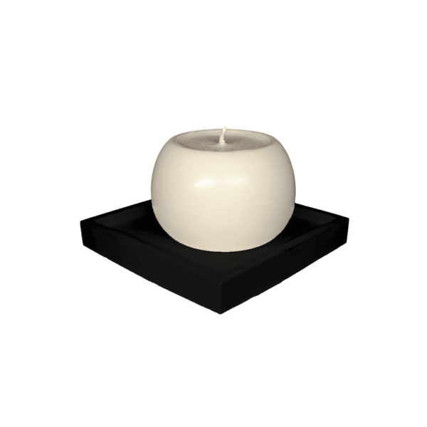 K23B – tray candle holder and pillar candle, various options