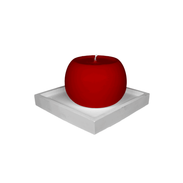 K23W – tray candle holder and pillar candle, various options - Image 2