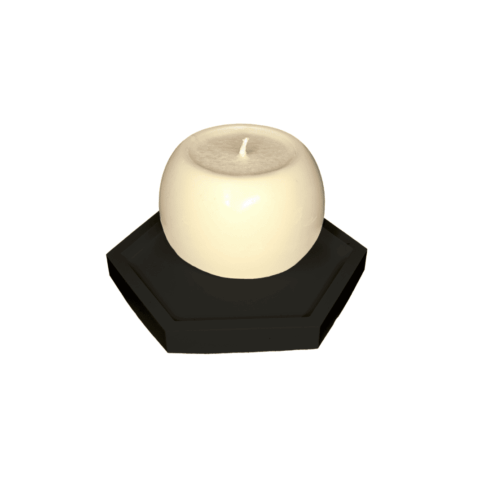 K24B – tray candle holder and pillar candle, various options