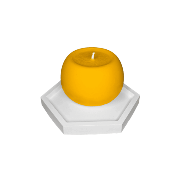 K24W – tray candle holder and pillar candle, various options - Image 3