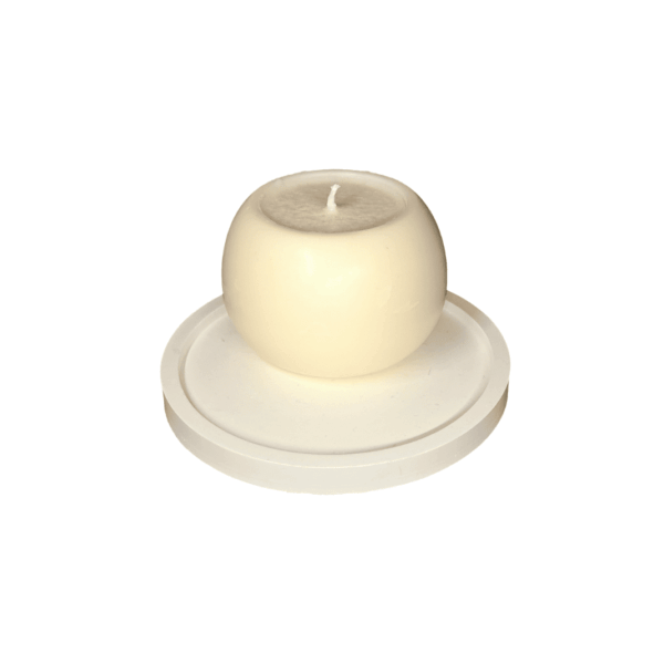 K25W – tray candle holder and pillar candle, various options