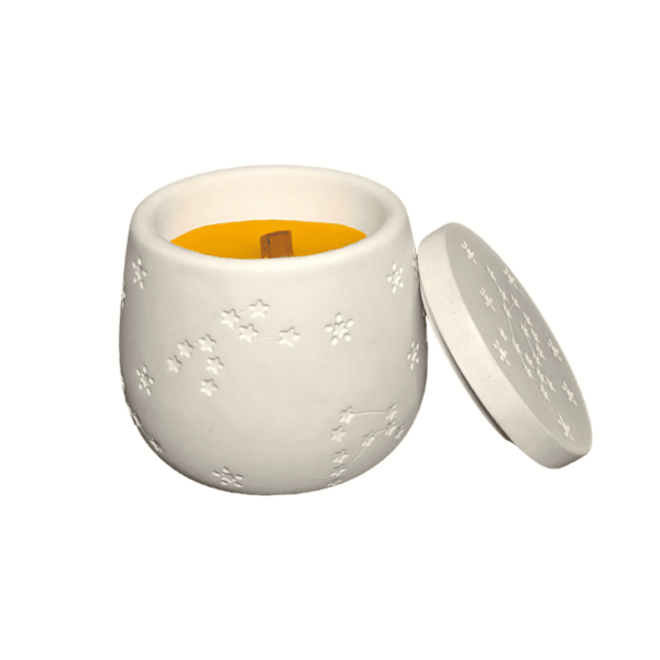 K2W – Scented soy wax candle in plaster container, various options - Image 3