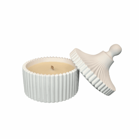 K4W – Scented soy wax candle in plaster container, various options