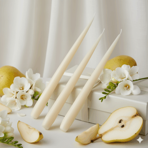 3 stearīna sveces, krāsu & aromātu izvēle (C39)