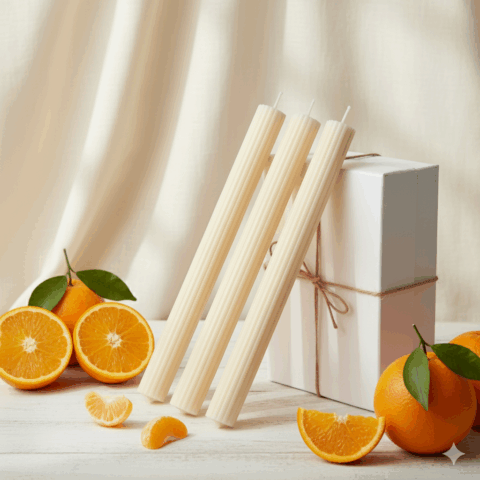 3 stearīna sveces, krāsu & aromātu izvēle (C4)