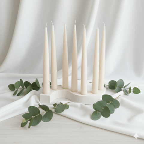 Svečturis un 7 sveces, krāsu & aromātu izvēle (K18W)