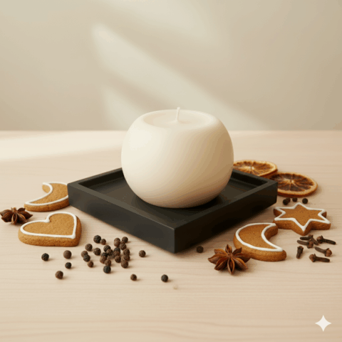 Paplāte un svece, krāsu & aromātu izvēle (K23B)
