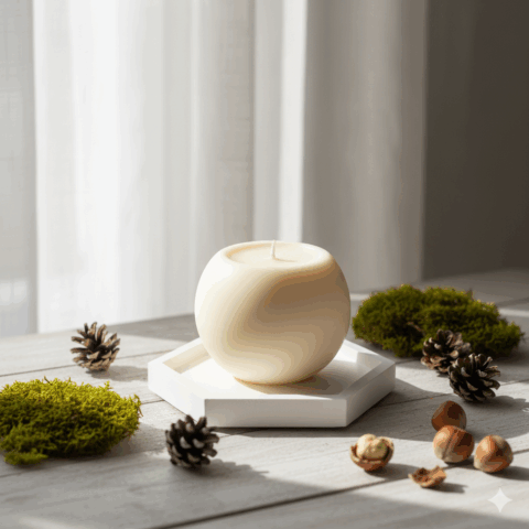 Paplāte un svece, krāsu & aromātu izvēle (K24W)