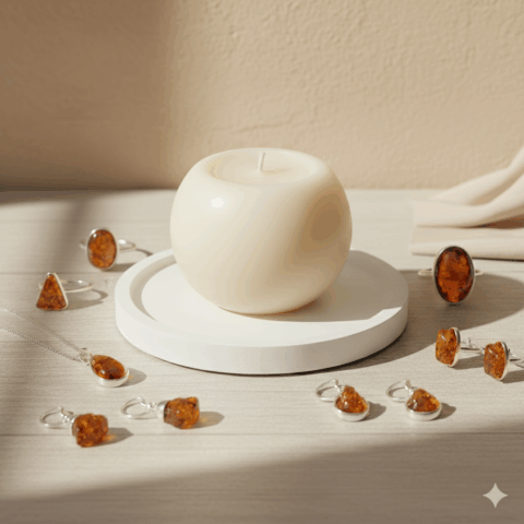 Подставка и свеча, выбор цвета и аромата (K25W)