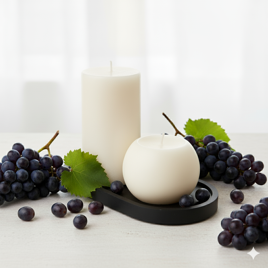 Paplāte un 2 sveces, krāsu & aromātu izvēle (K3B)